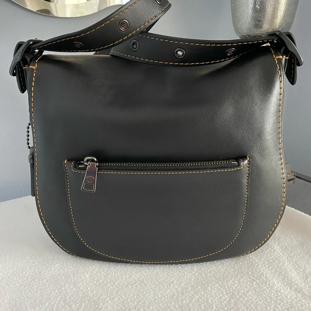 Coach 1941 Saddle Bag with contrasting stitching & matching 1941 Turnlock Wallet - Picture 14 of 16